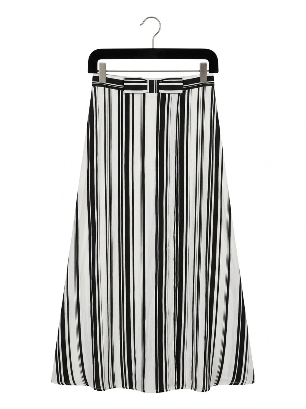 White House Black Market Black & White Vertical Stripe Maxi Skirt